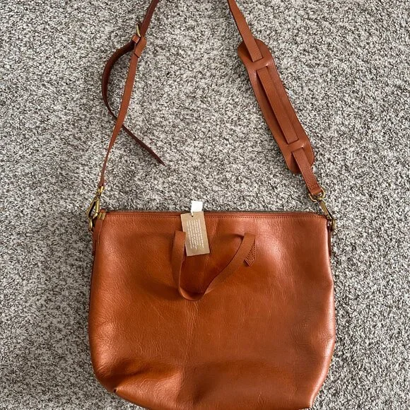 Madewell Leather Transport Carryall Tote | NWT | Large | Brown - Picture 2 of 7